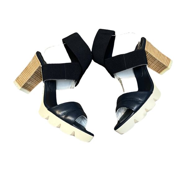 Gidigio Navy Blue Platform Heels shoes - Picture 3 of 10